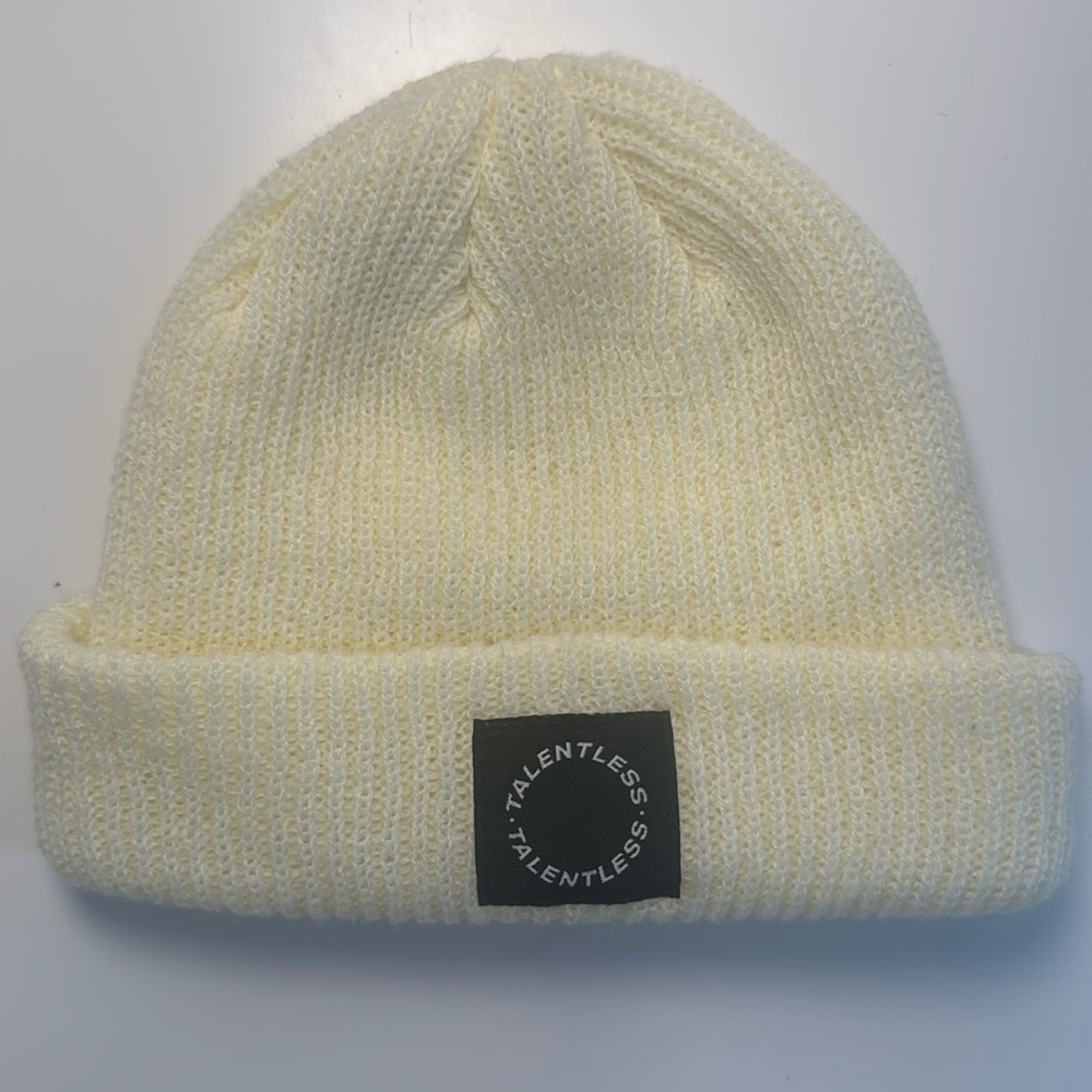 TALENTLESS Heavyweight Beanie - Cream